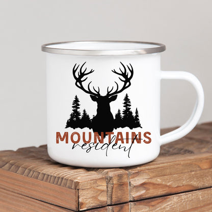 Deer Mountains Camp mug Gift - Forest Mug Coffee Winter Cup