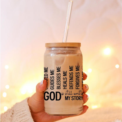 Tumbler Positive Self Affirmations Christian and Catholic Gift - Coffee Glass Cup Godly Gifts