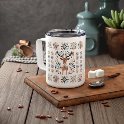 Deer Mug Folk Art Scandinavian - Mountains Hunting Gift