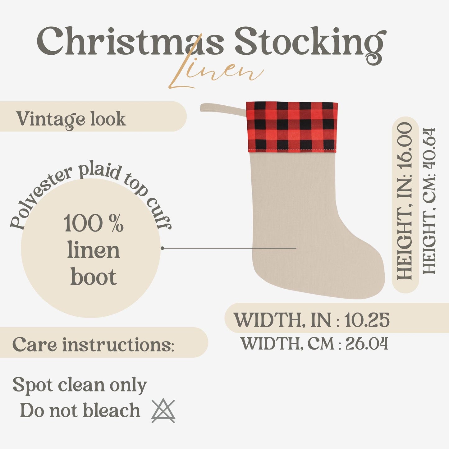 Farm Stocking Christmas Rustic Farmhouse Holiday Decor
