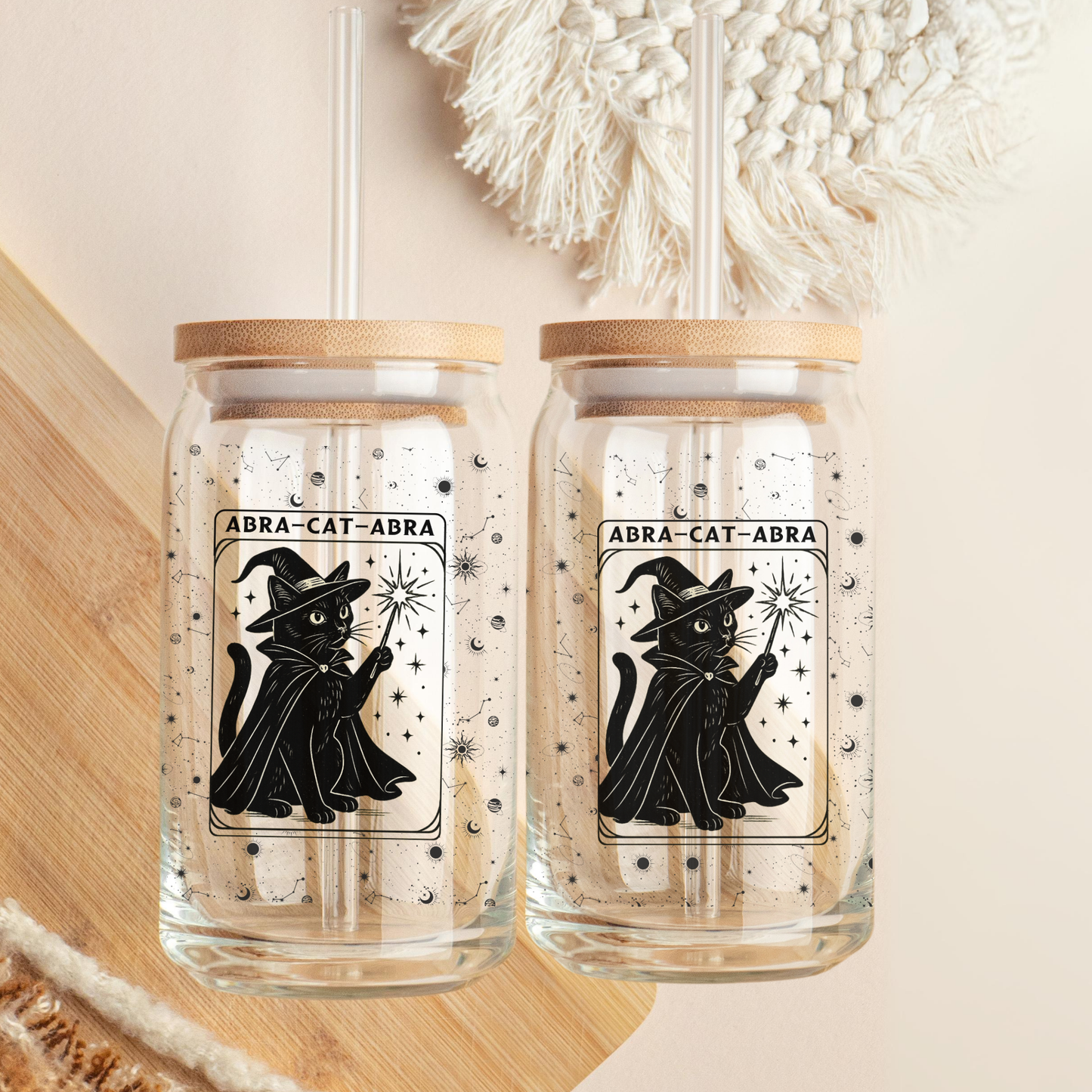 Black Cat Funny Tumbler Gift Halloween Zodiac Cup for Cat Lover