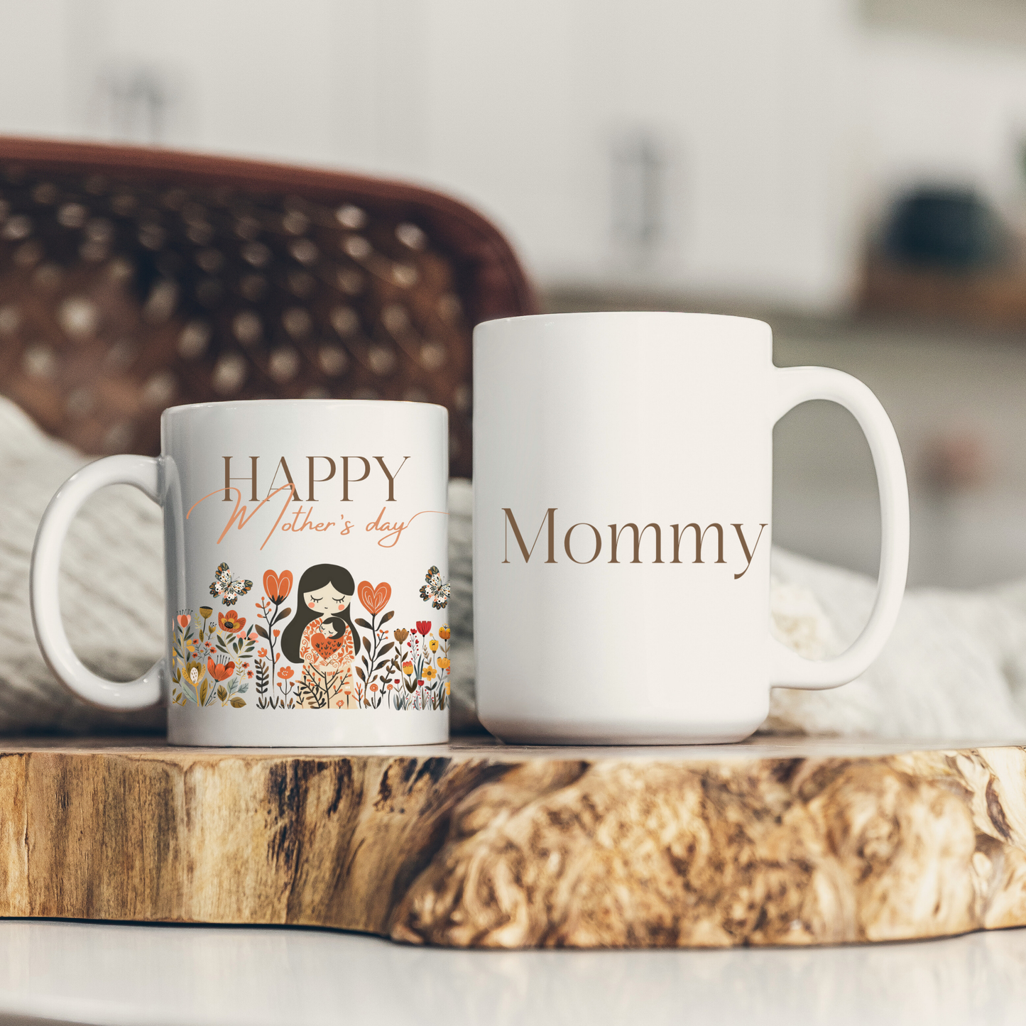 Wild Flowers mug unique gift for mom on Mother's Day
