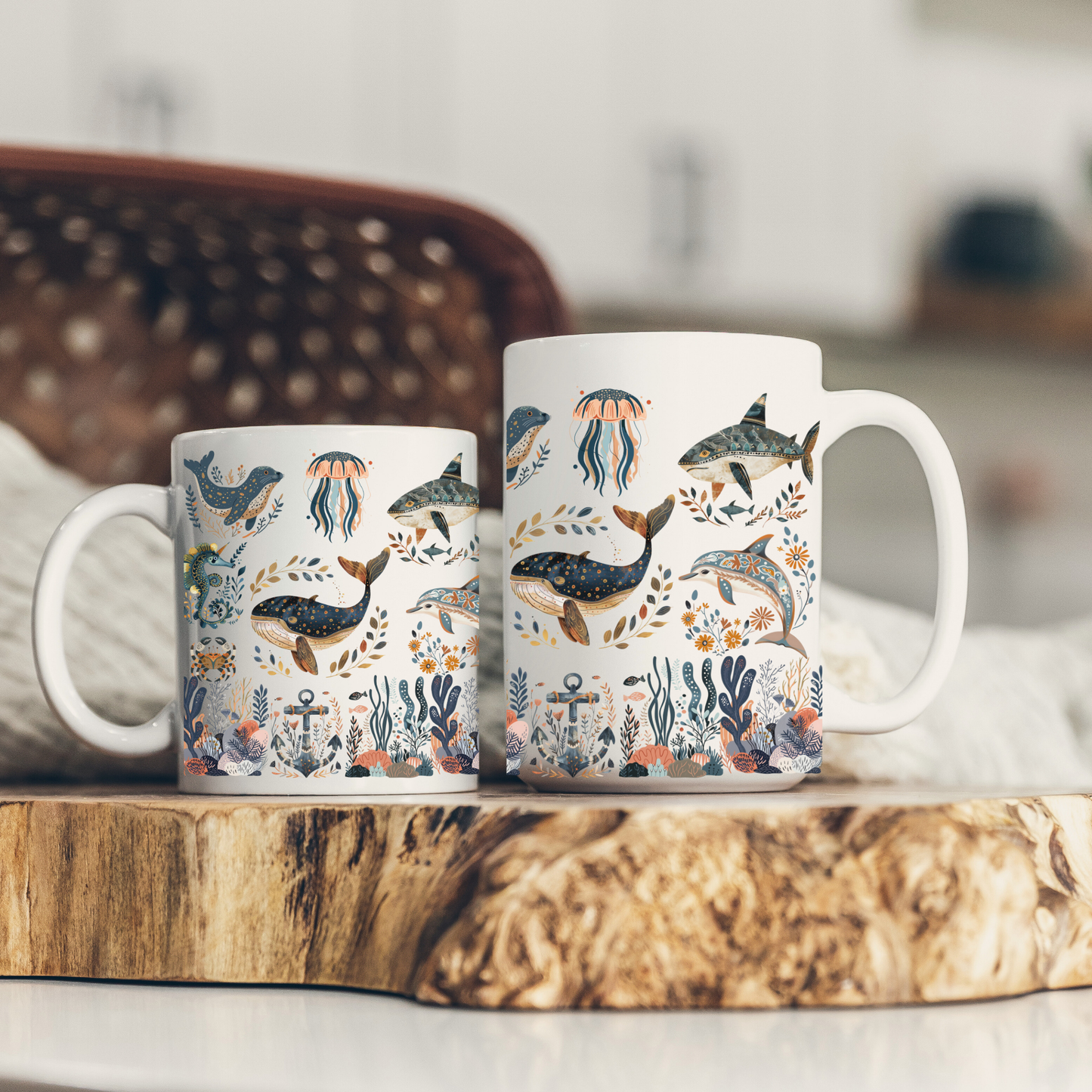 Oceans themed Coffee Mug - Coastal Gift Beach House Decor