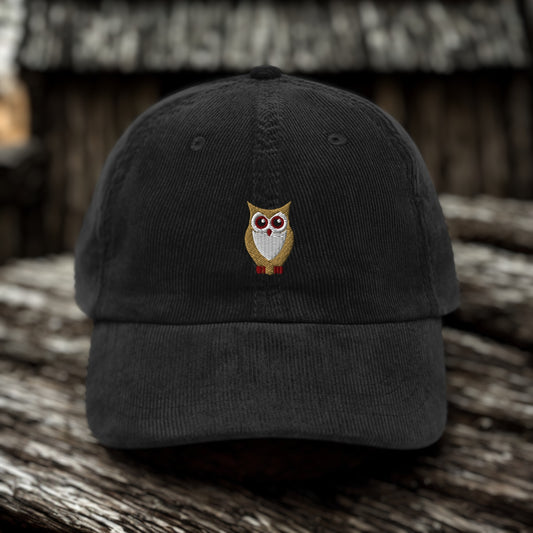 Owl Vintage Corduroy Cap | Outdoor Fashion Trend | Perfect Gift for Owl Enthusiasts