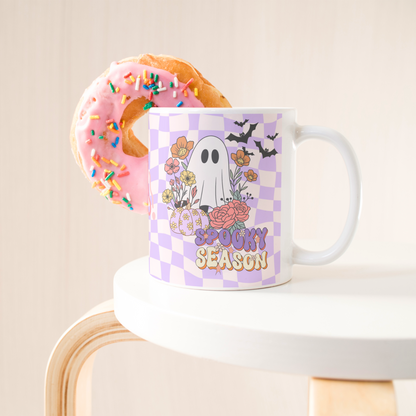 Spooky Ghost Floral Pastel Halloween Mug Gift