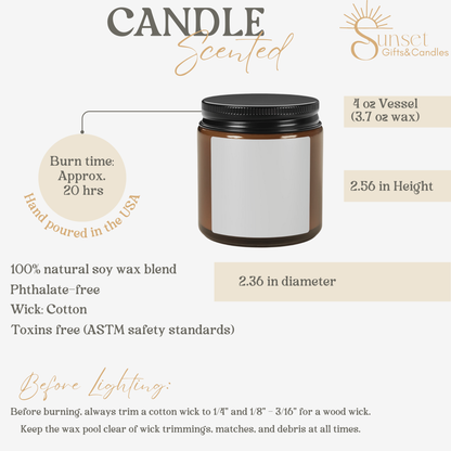 Thanksgiving Candle, Autumn Scented Soy Candle -  Fall Candle Decor