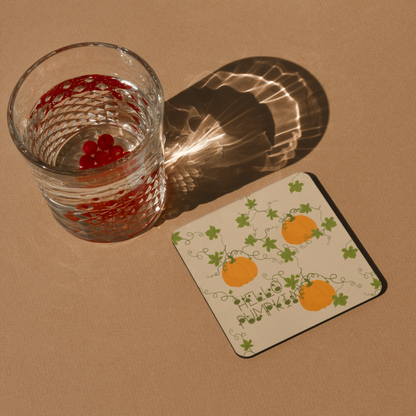 Pumpkins Coaster Set Fall Decor Thanksgiving Table Setting