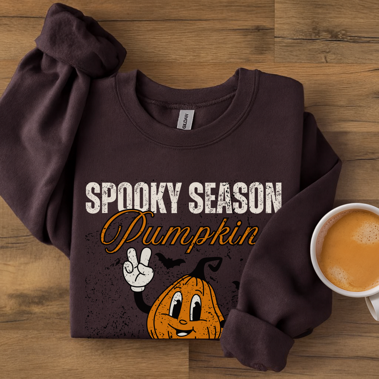 Spooky Season Pumpkin Sweatshirt - Comfy Fall Farm Crewneck