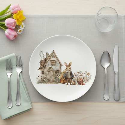 Rustic Rabbit Farmhouse Design China Plates