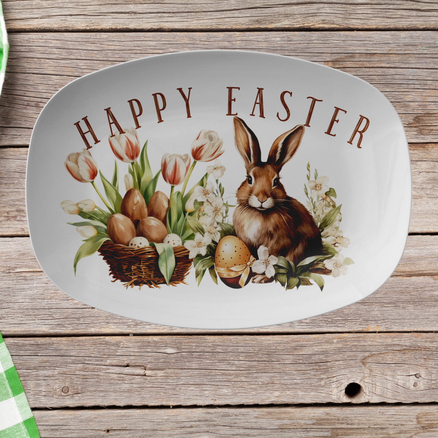 Easter Rabbit Platter Gift idea Hostess Table Settings Spring Party Favors Easter bunny