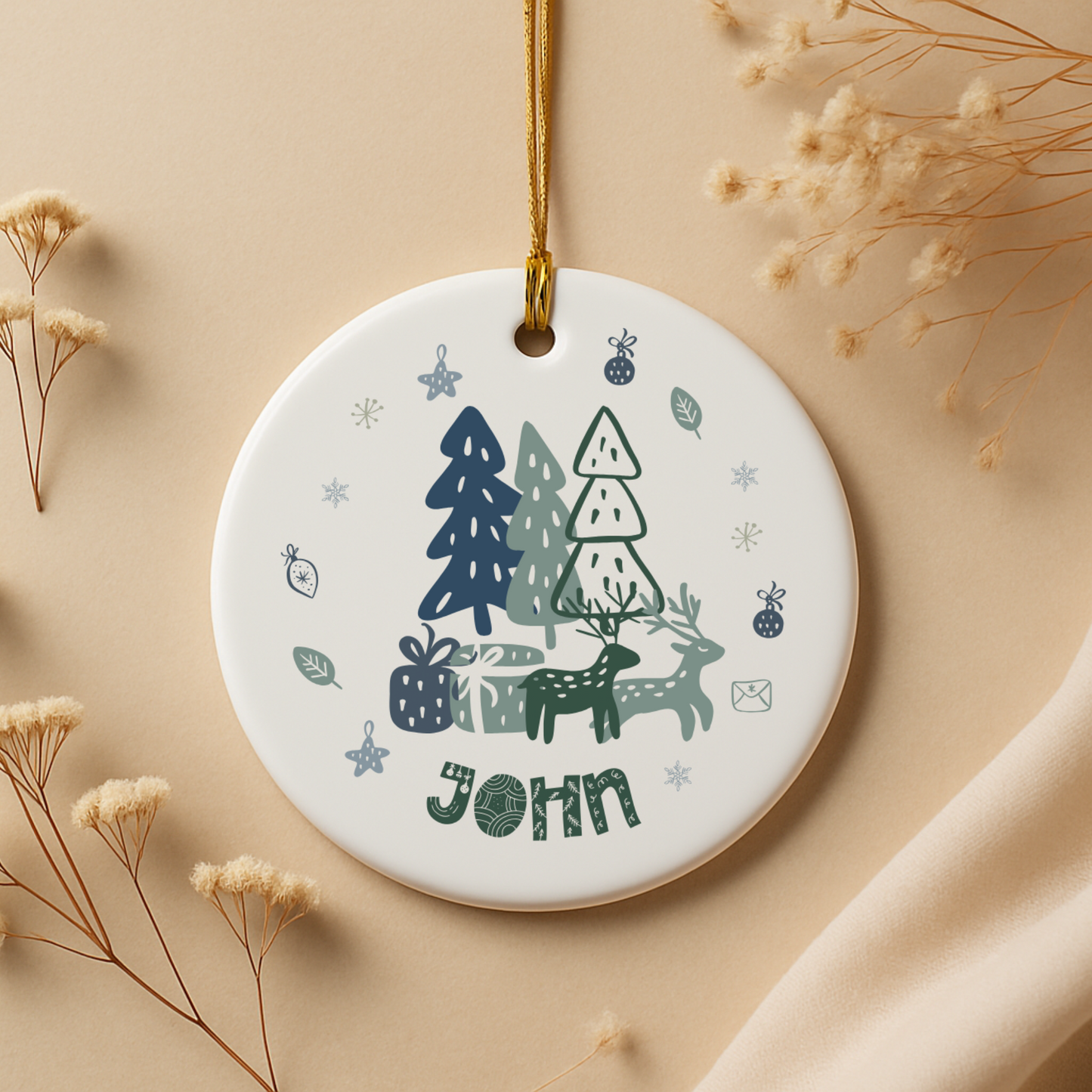 Nordic Christmas Deer Ornament Gift - Scandinavian Hygge Decorations