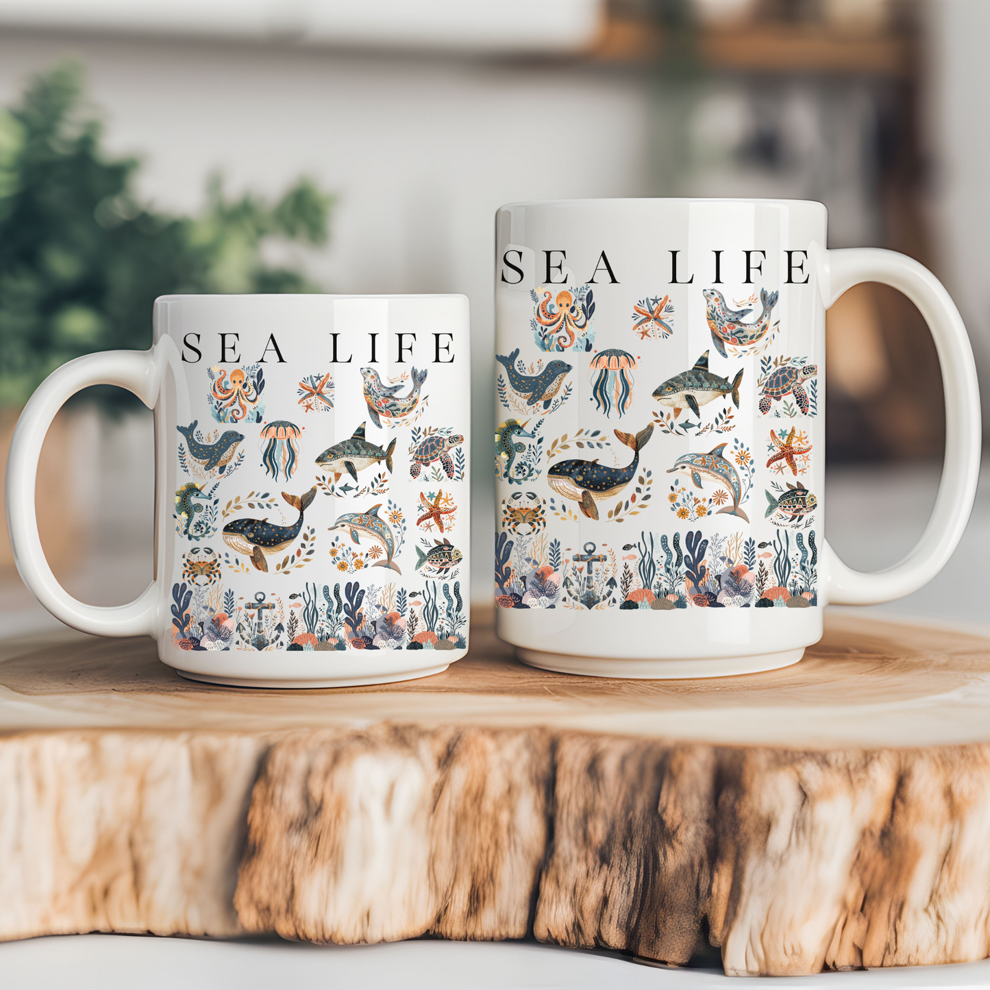 Sea life Mug Coastal Gift Idea - Beach Lovers