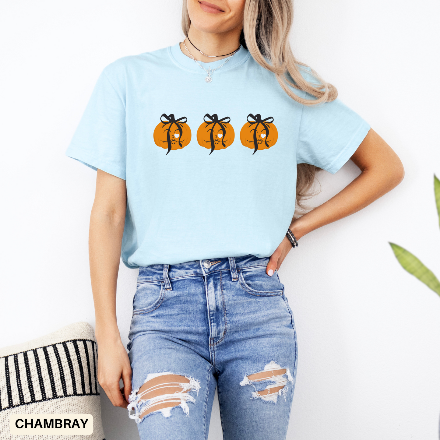Coquette Pumpkin Shirt - Fall Aesthetic Tee - Halloween Outfit Pumpkin Patch Vibes