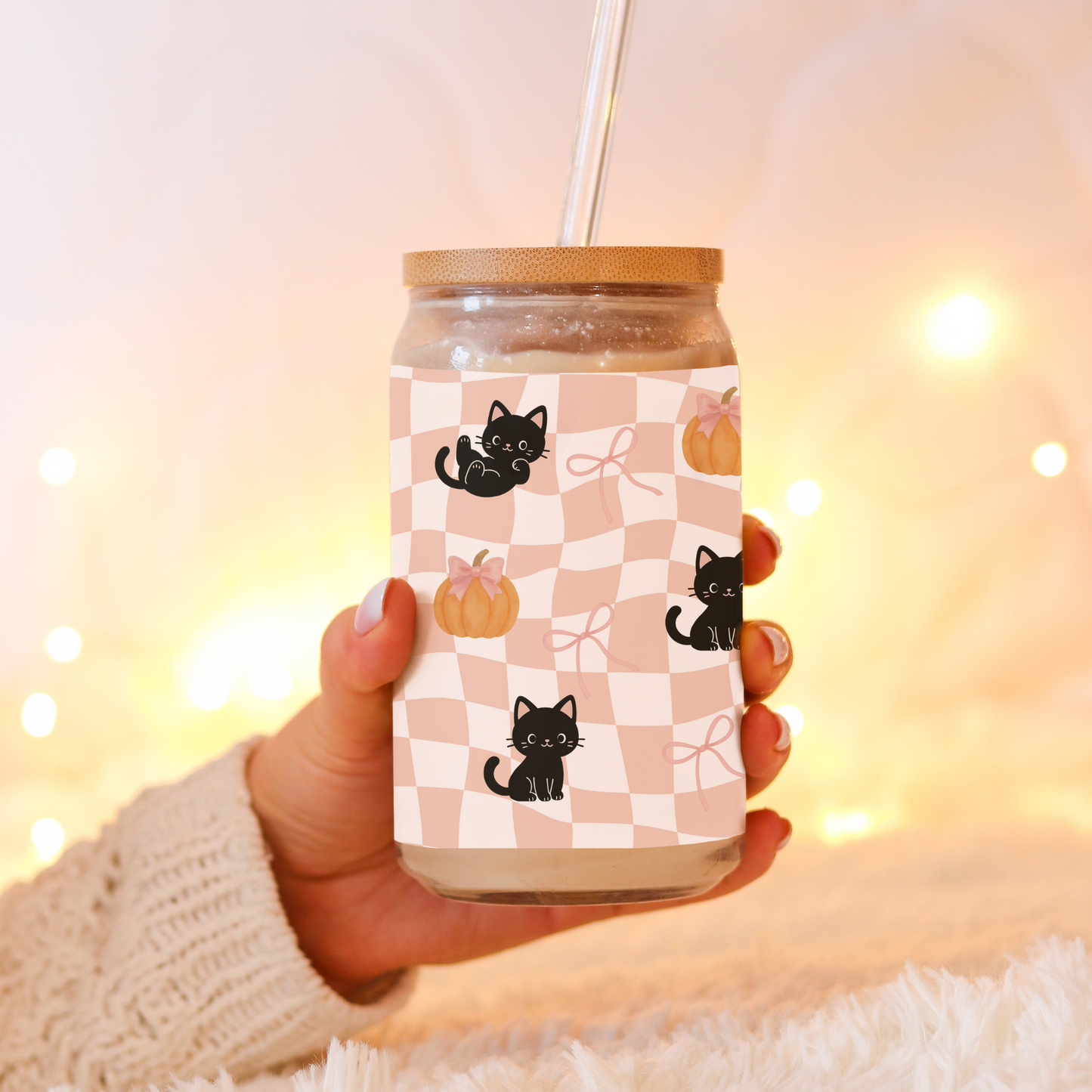 Spooky Black Cat Pastel Halloween Mug for Fall Gift