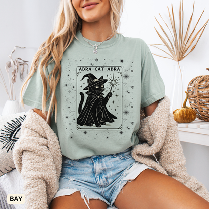 Black Cat T-shirt - Spooky Shirt Halloween - Zodiac Astrology Tee