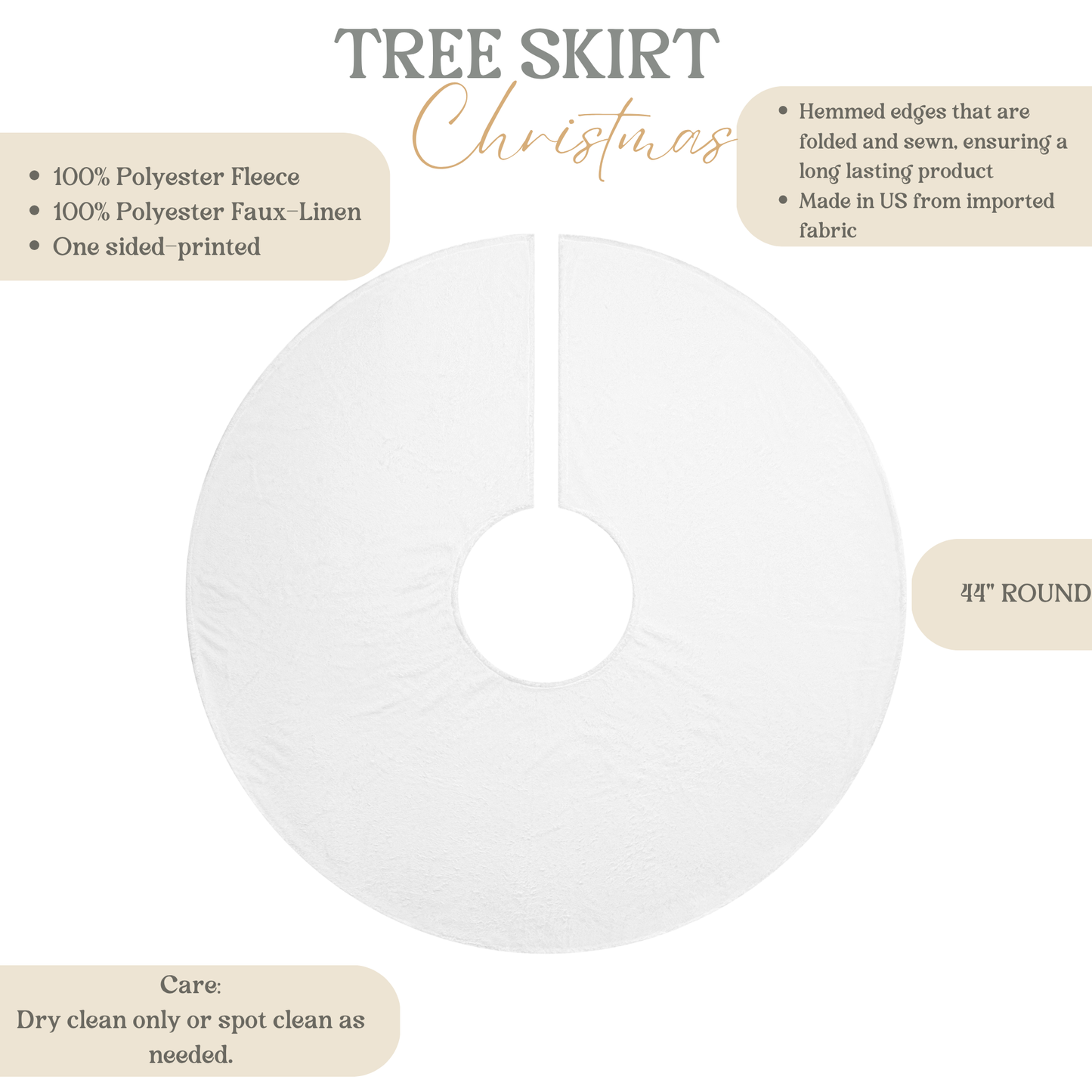 Woodland Christmas Tree Skirt - Mountain Cabin Decor - Rustic Farmhouse Holiday Gift