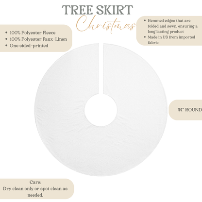 Woodland Christmas Tree Skirt - Mountain Cabin Decor - Rustic Farmhouse Holiday Gift