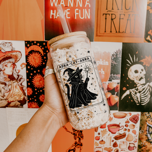 Black Cat Funny Tumbler Gift Halloween Zodiac Cup for Cat Lover