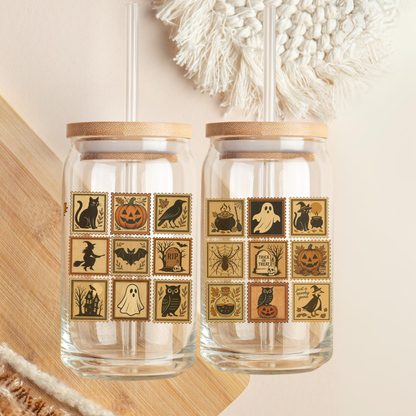 Fall Season Sipper Glass - Halloween Coffee Tumbler